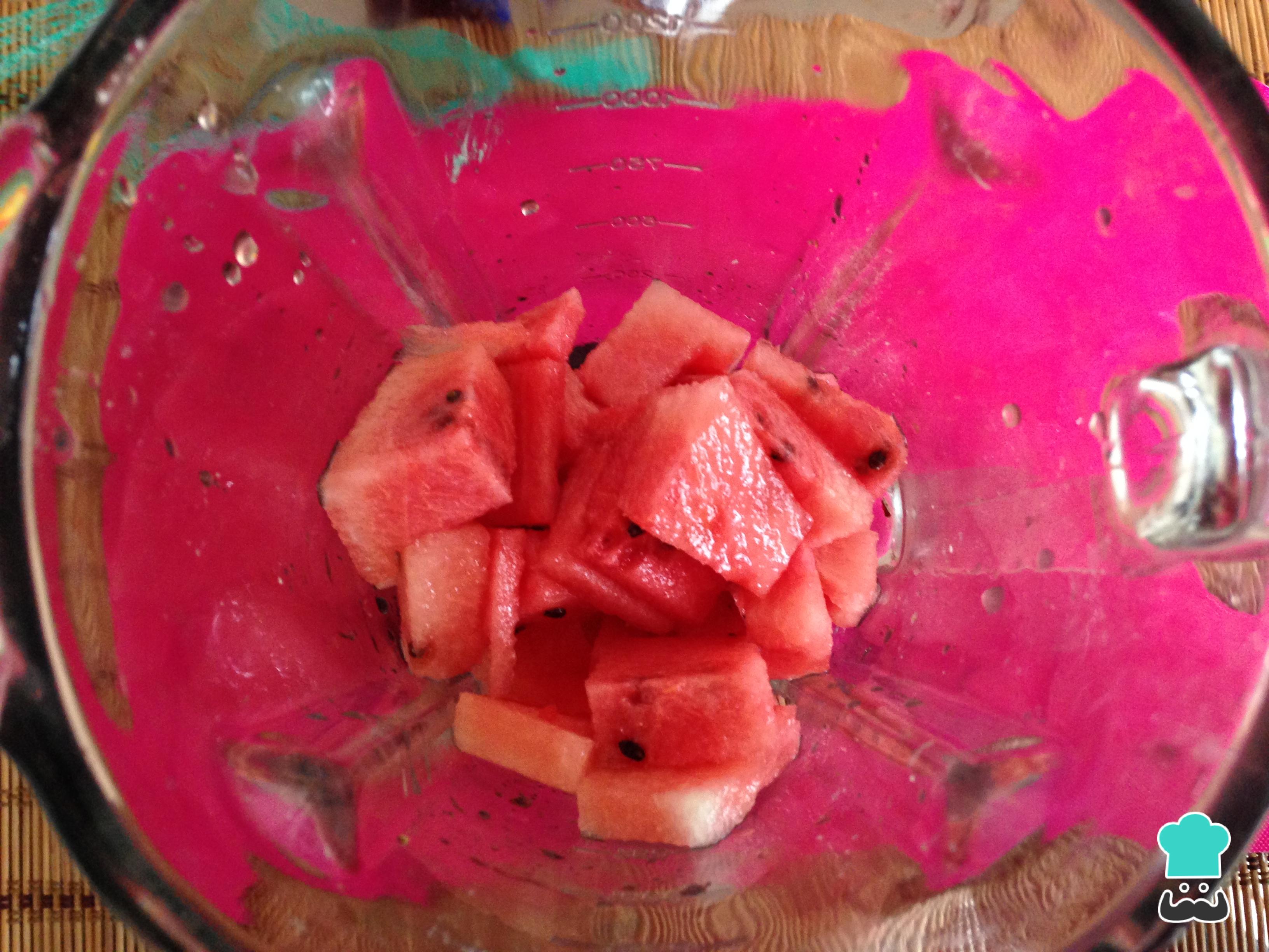 Batido de sandia y plátano Fácil Batido de sandia y plátano Fácil