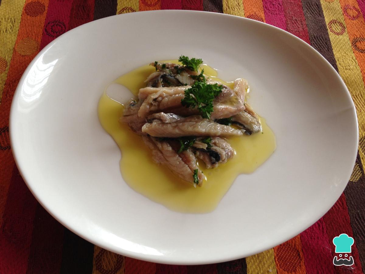 Receta de Boquerones frescos en vinagre