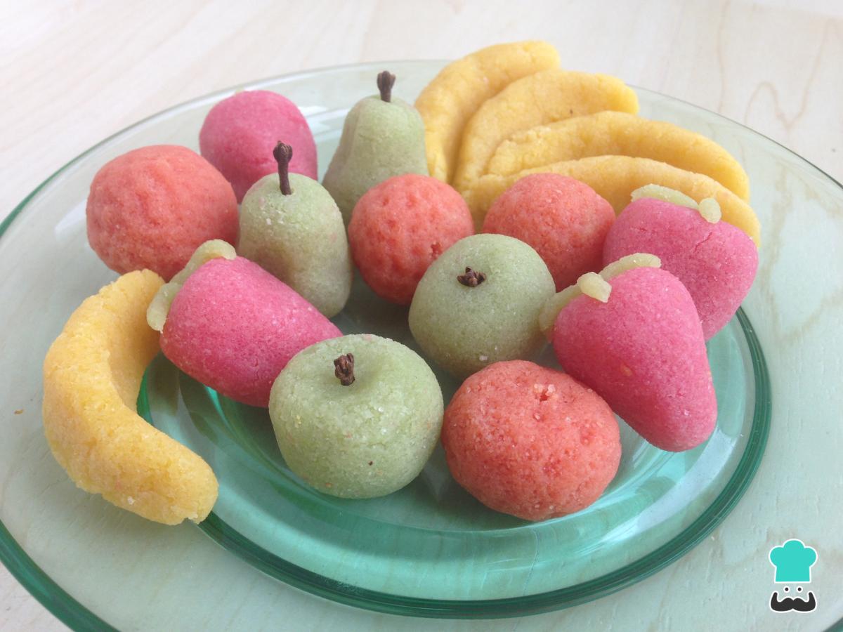 Receta de Frutas de mazapán