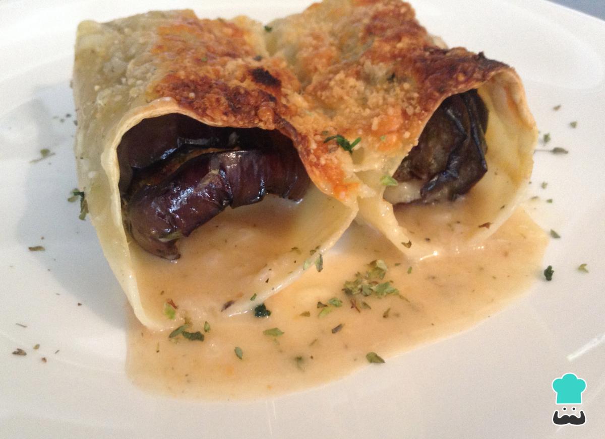 Receta de Canelones de berenjena