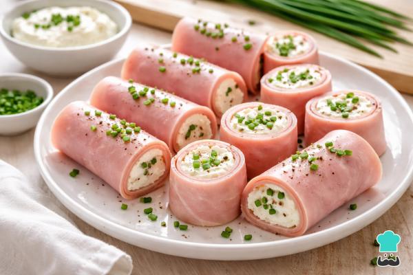 Aperitivos fáciles para hacer el día anterior - Rollitos de jamón y queso