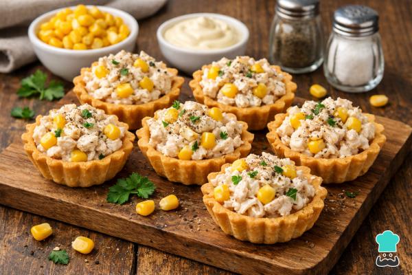 Aperitivos fáciles para hacer el día anterior - Tartaletas de pollo y mayonesa