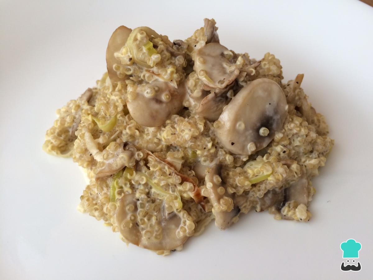 Receta de Quinoa con setas