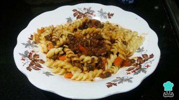 Receta de Pasta a la boloñesa vegana