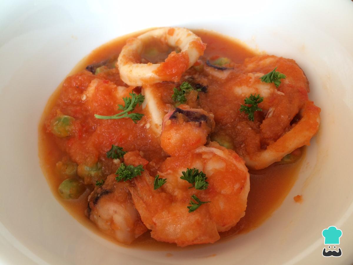 Receta de Picante de mariscos