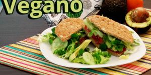 Receta de Sándwich vegano de aguacate