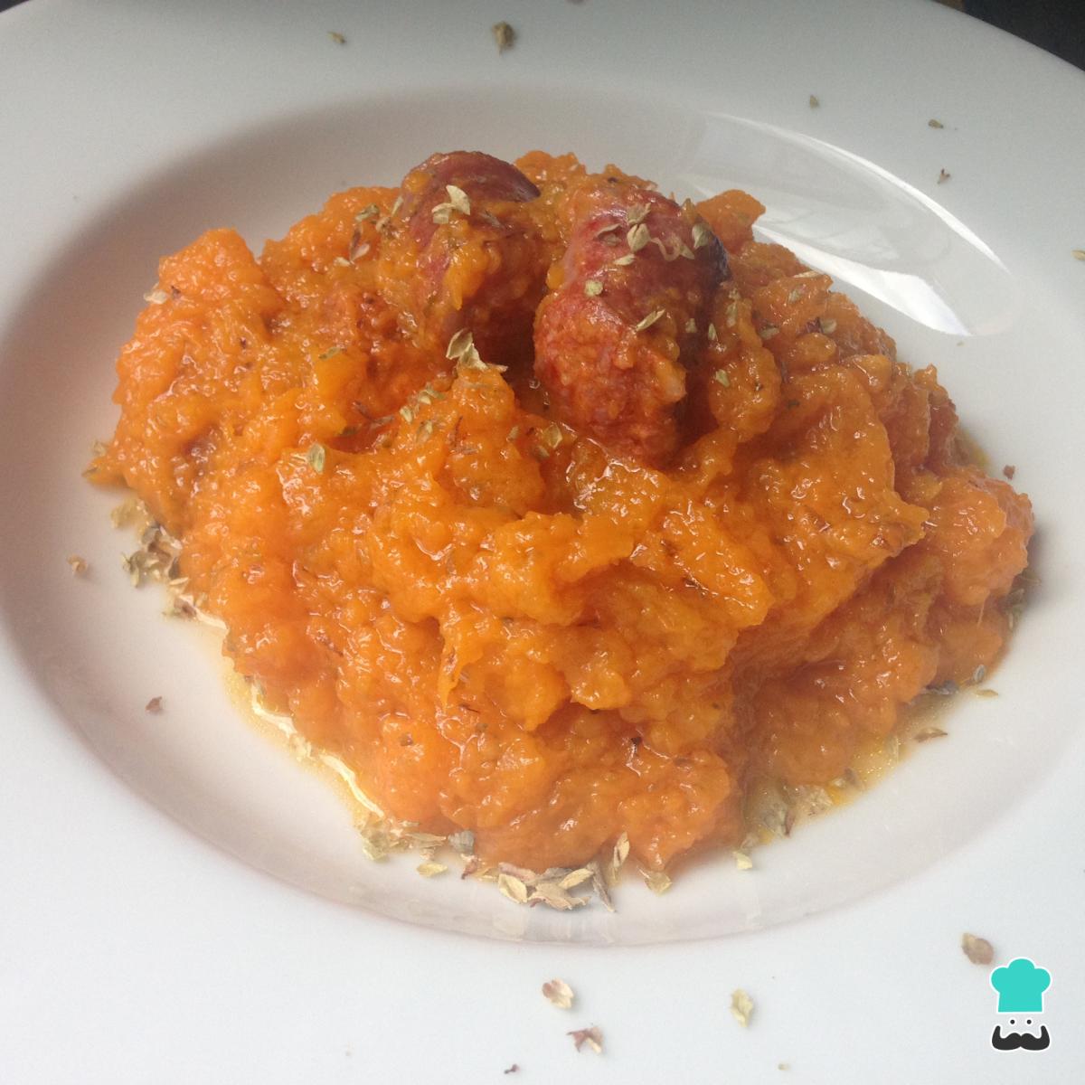 Receta de Calabaza frita con chorizo