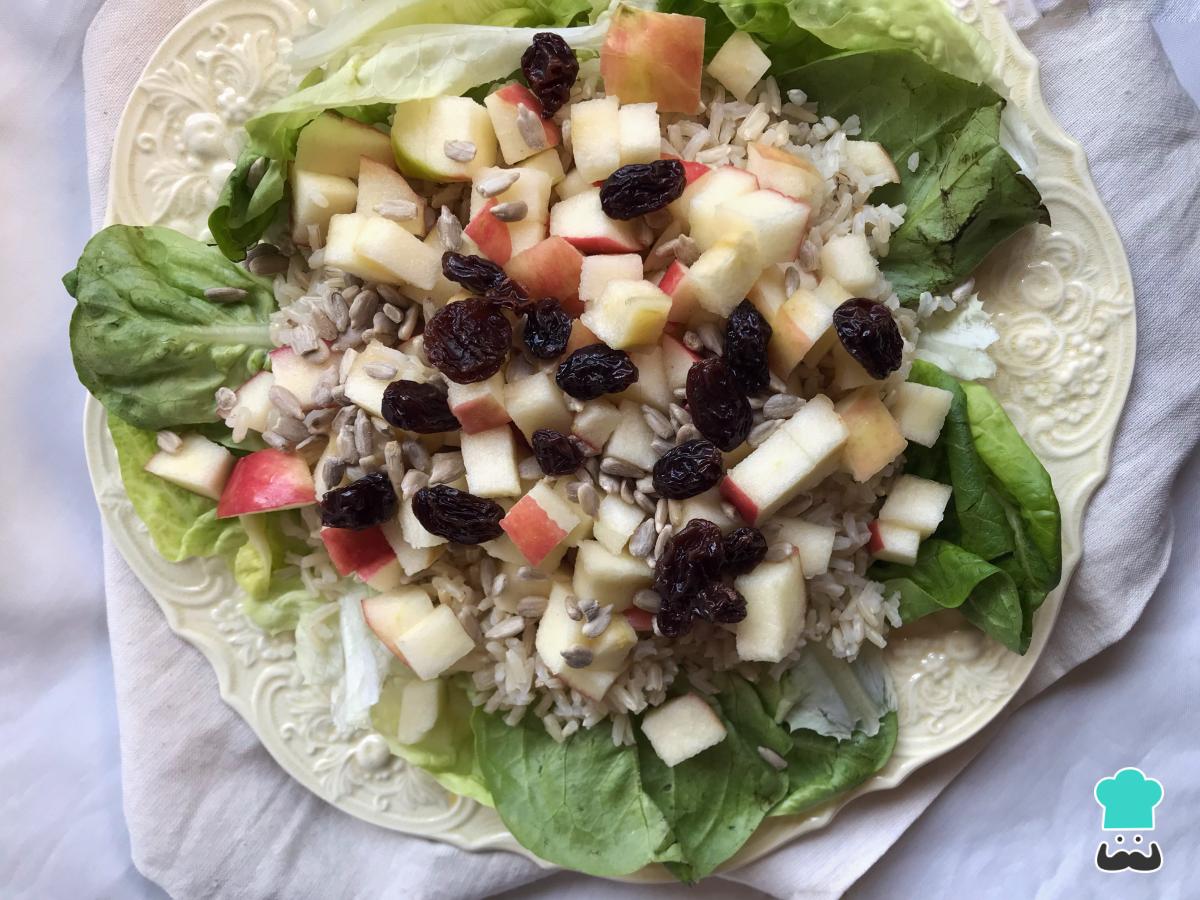 Receta de Ensalada de arroz con lechuga