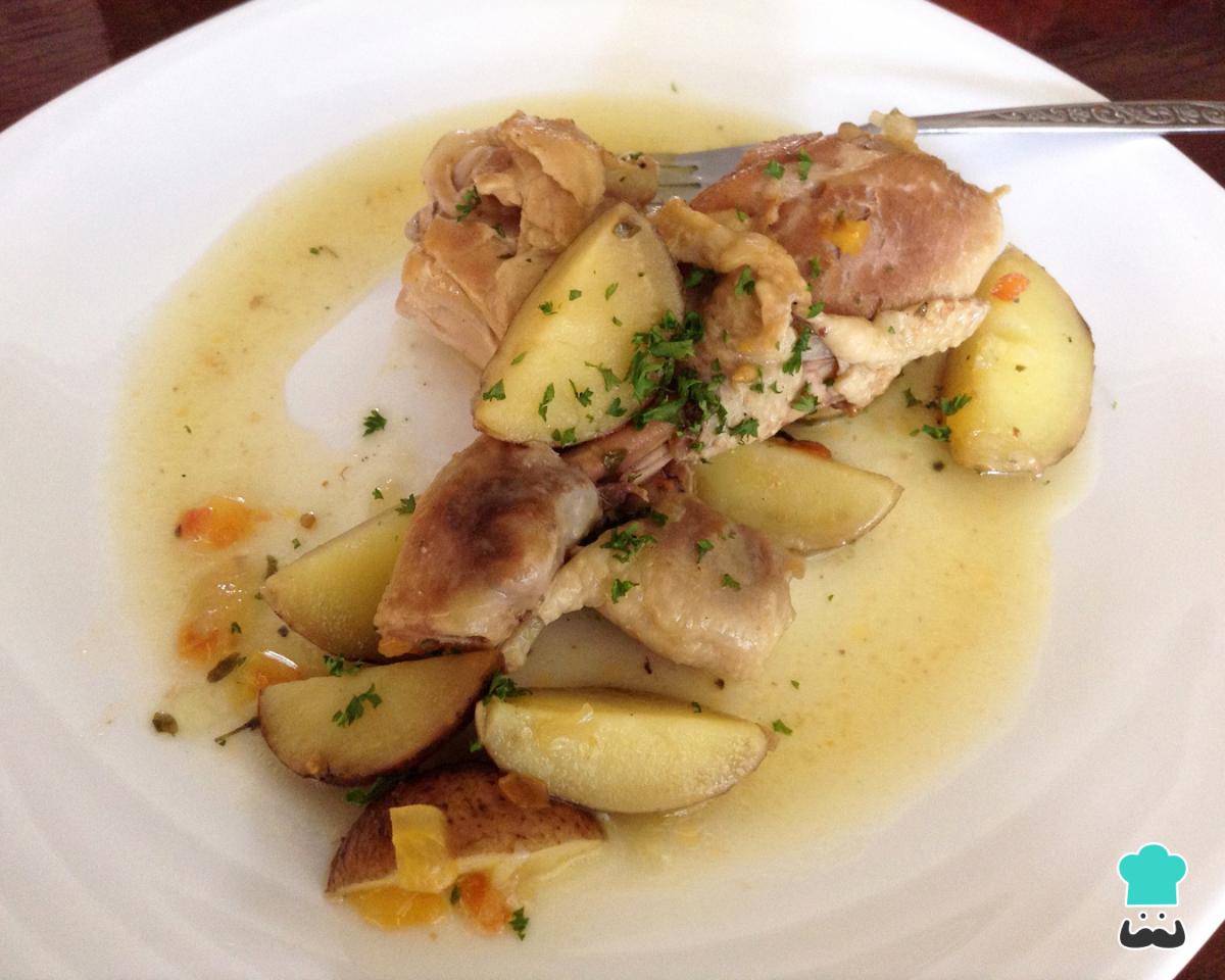 Receta de Estofado de pollo con patatas