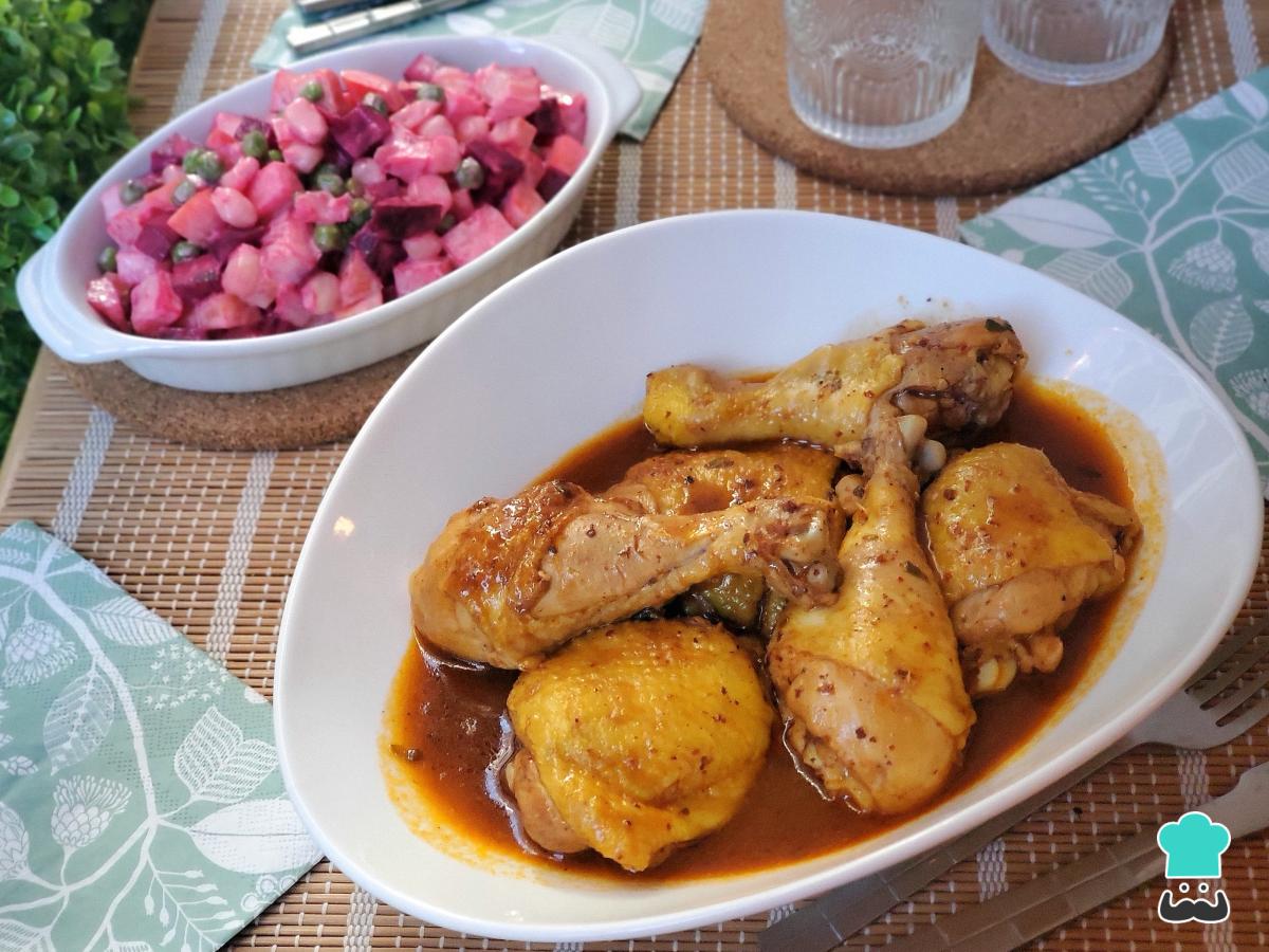 Receta de Pollo a la olla con ensalada rusa
