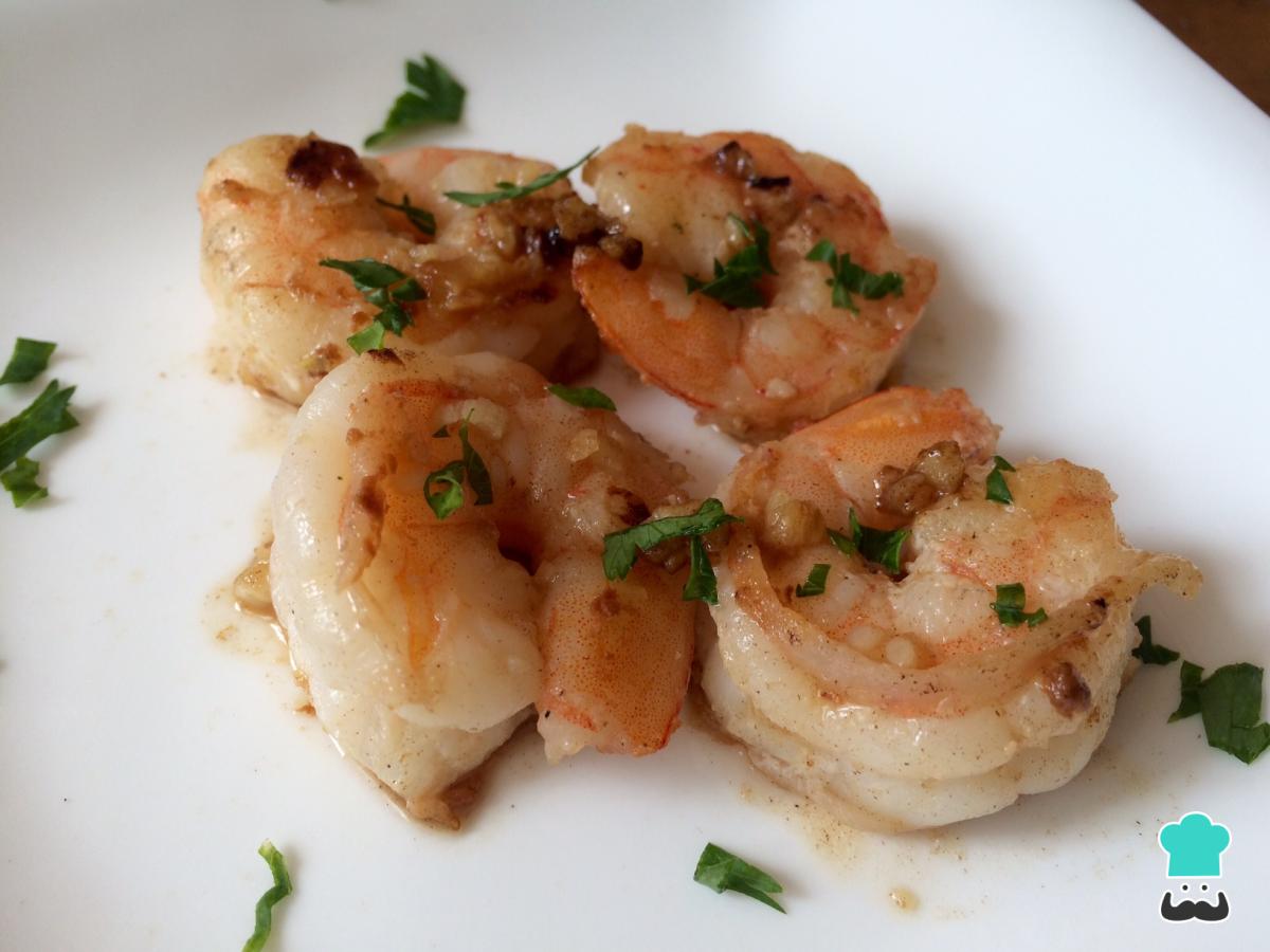 Receta de Camarones al tequila