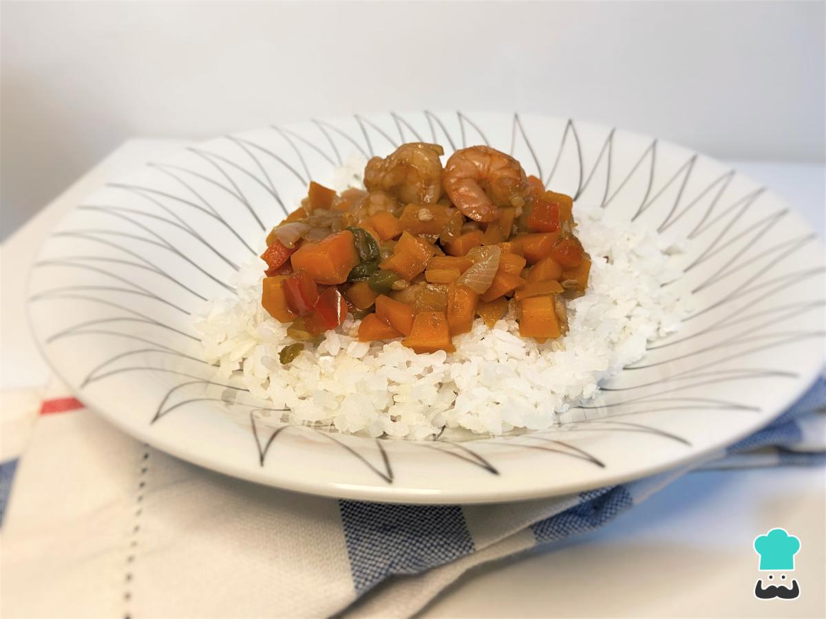 Receta de Ku bak con gambas