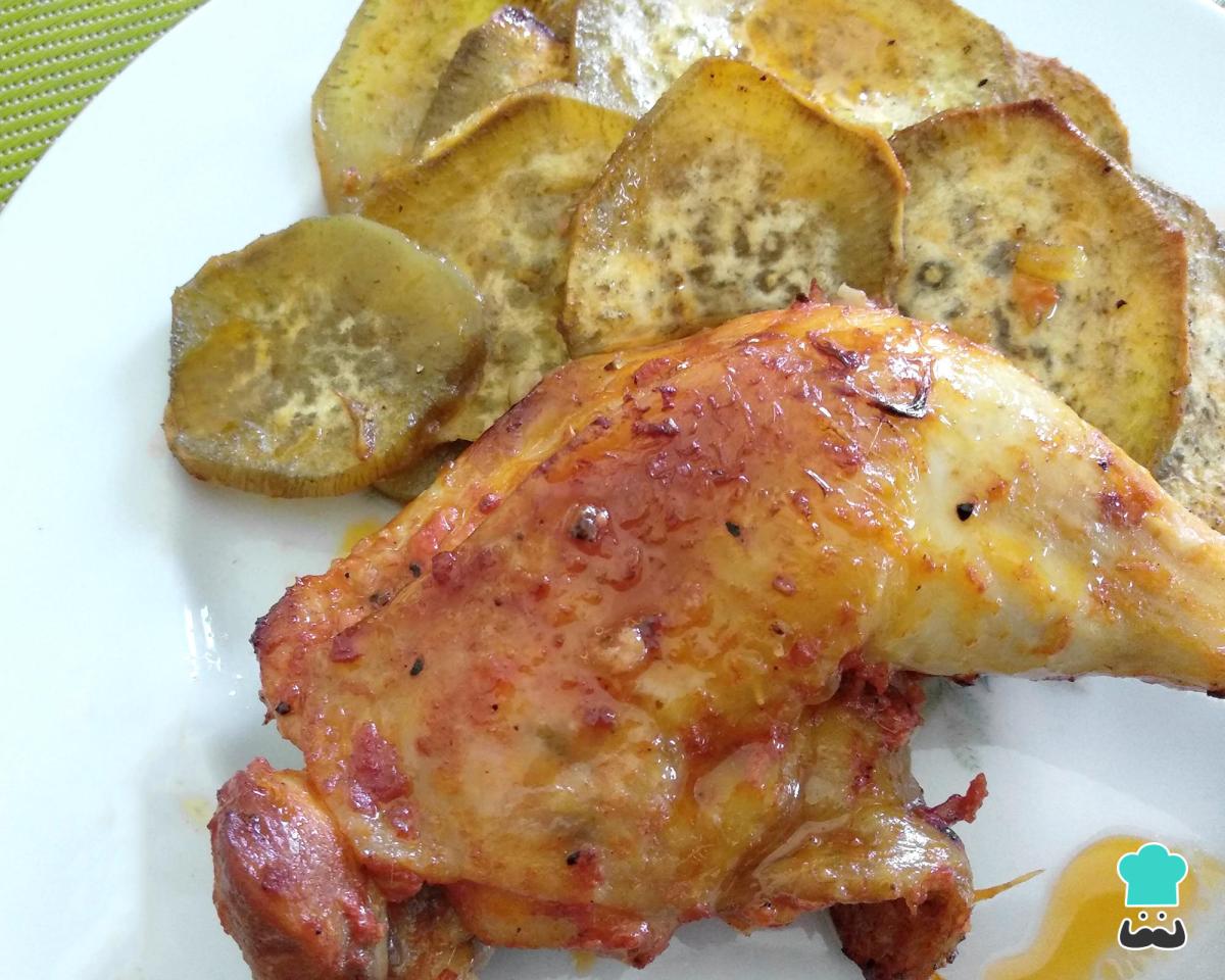 Receta de Pollo al horno con tomate triturado
