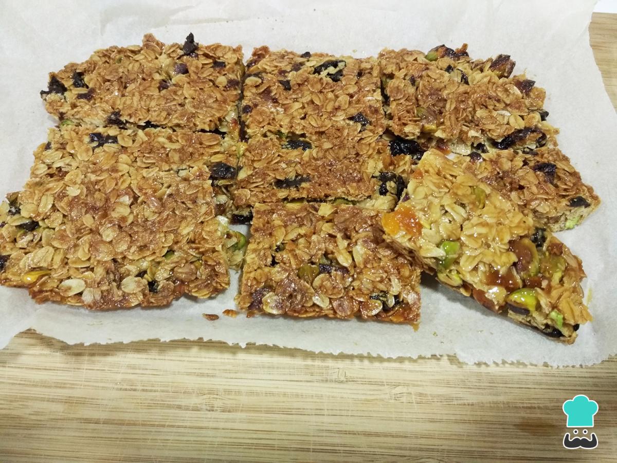 Receta de Barritas energéticas de avena y pistachos