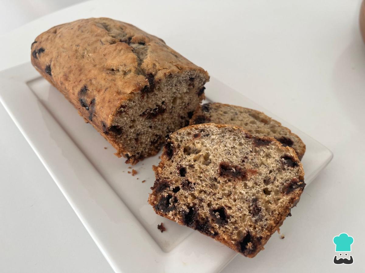 Receta de Budín de banana con chips de chocolate