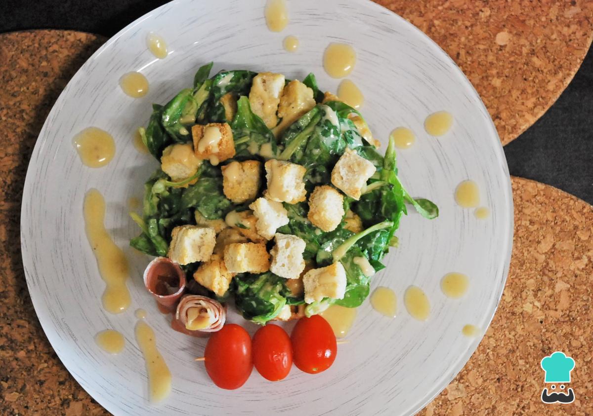 Receta de Ensalada César de berro