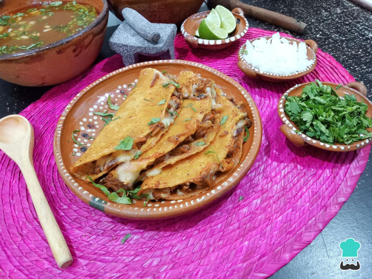 Receta de Tacos de birria con queso