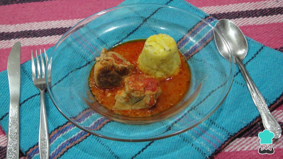 Receta de Carne de puerco en salsa de molcajete