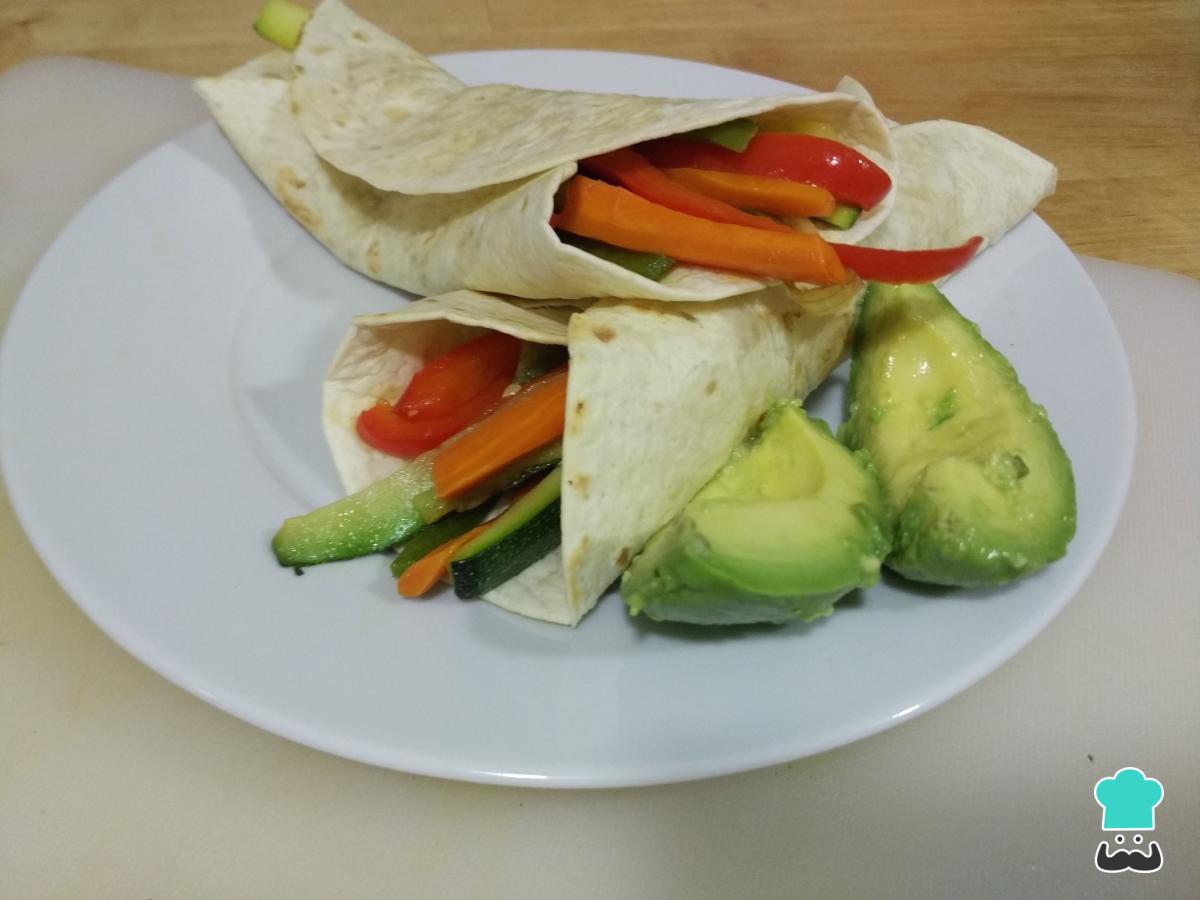 Receta de Wrap vegetal con verduras asadas