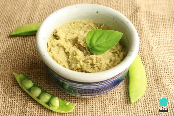 Receta de Hummus de guisantes y menta