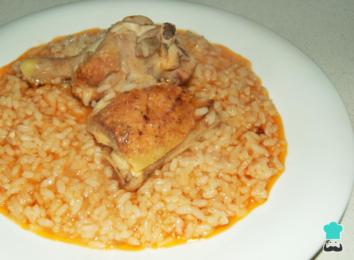 Receta de Arroz con pollo caldoso