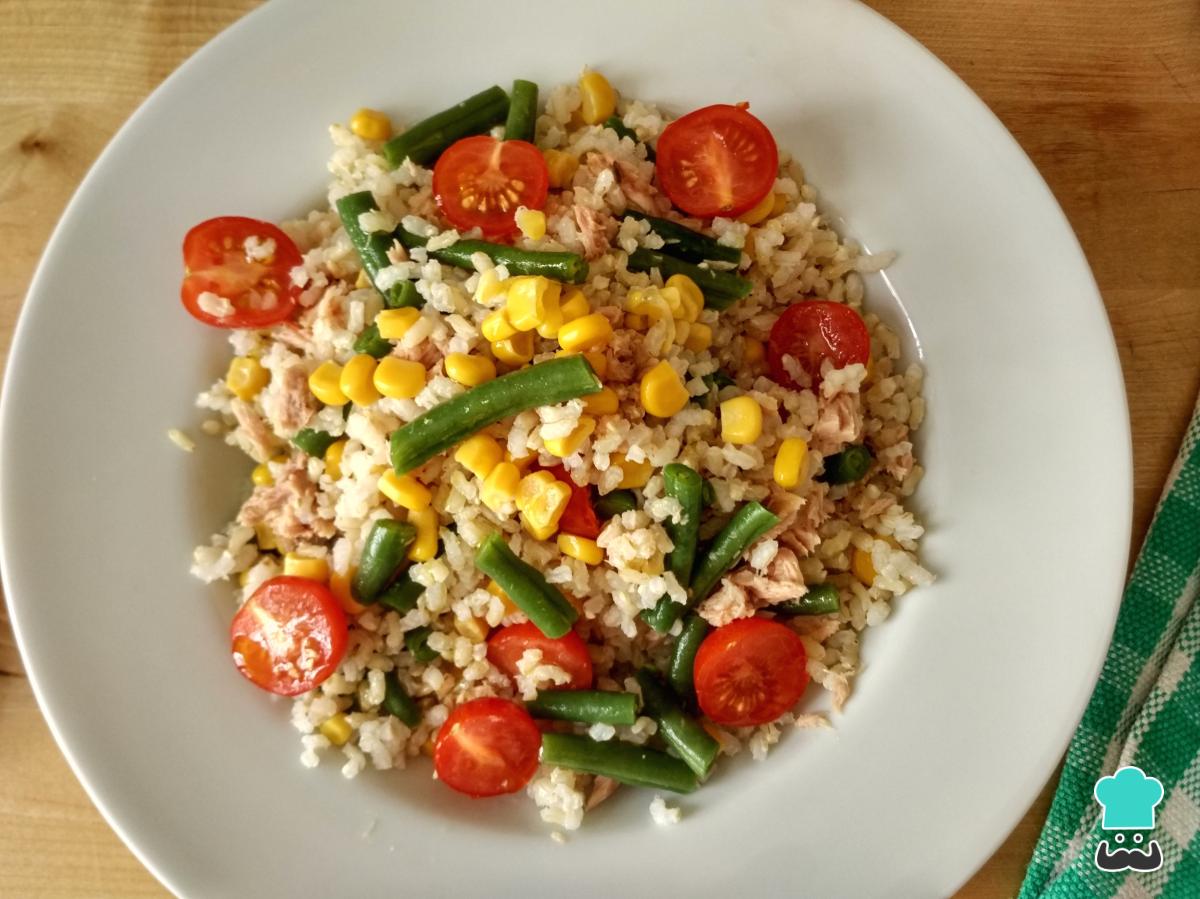 Receta de Ensalada de arroz con judías verdes