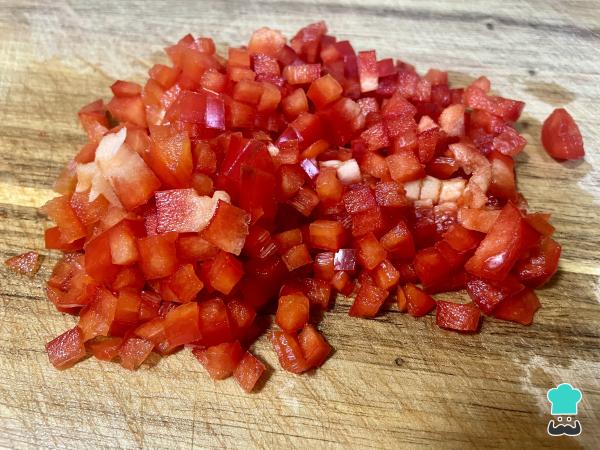 Receta de Queso crema con pimentón en almíbar - Paso 1