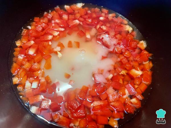 Receta de Queso crema con pimentón en almíbar - Paso 2