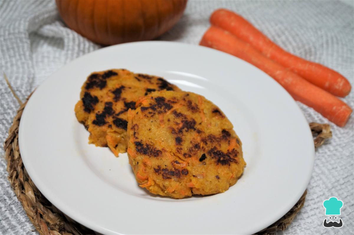 Receta de Hamburguesas de calabaza y zanahoria