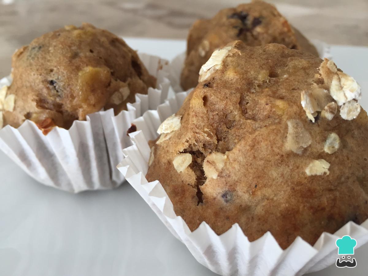 Receta de Muffins de banana y avena