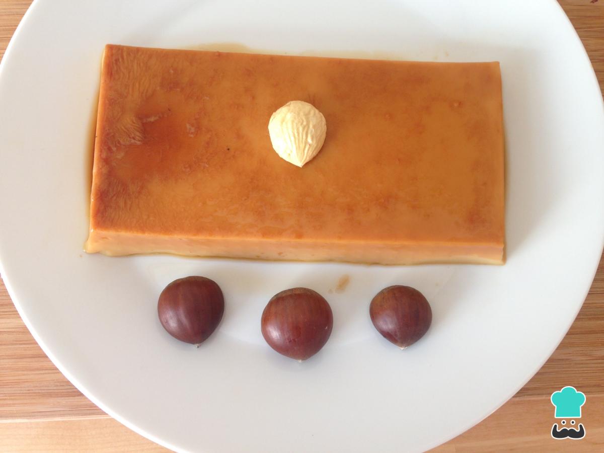 Receta de Flan de castañas