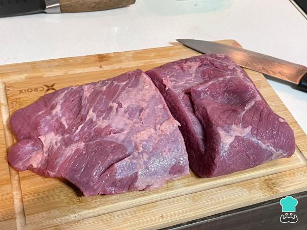 Receta de Carne mechada chilena - Paso 1