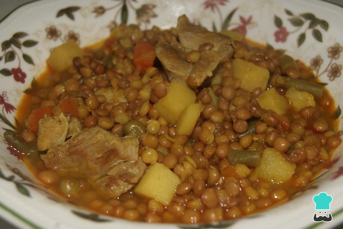 Receta de Lentejas pardinas con verduras