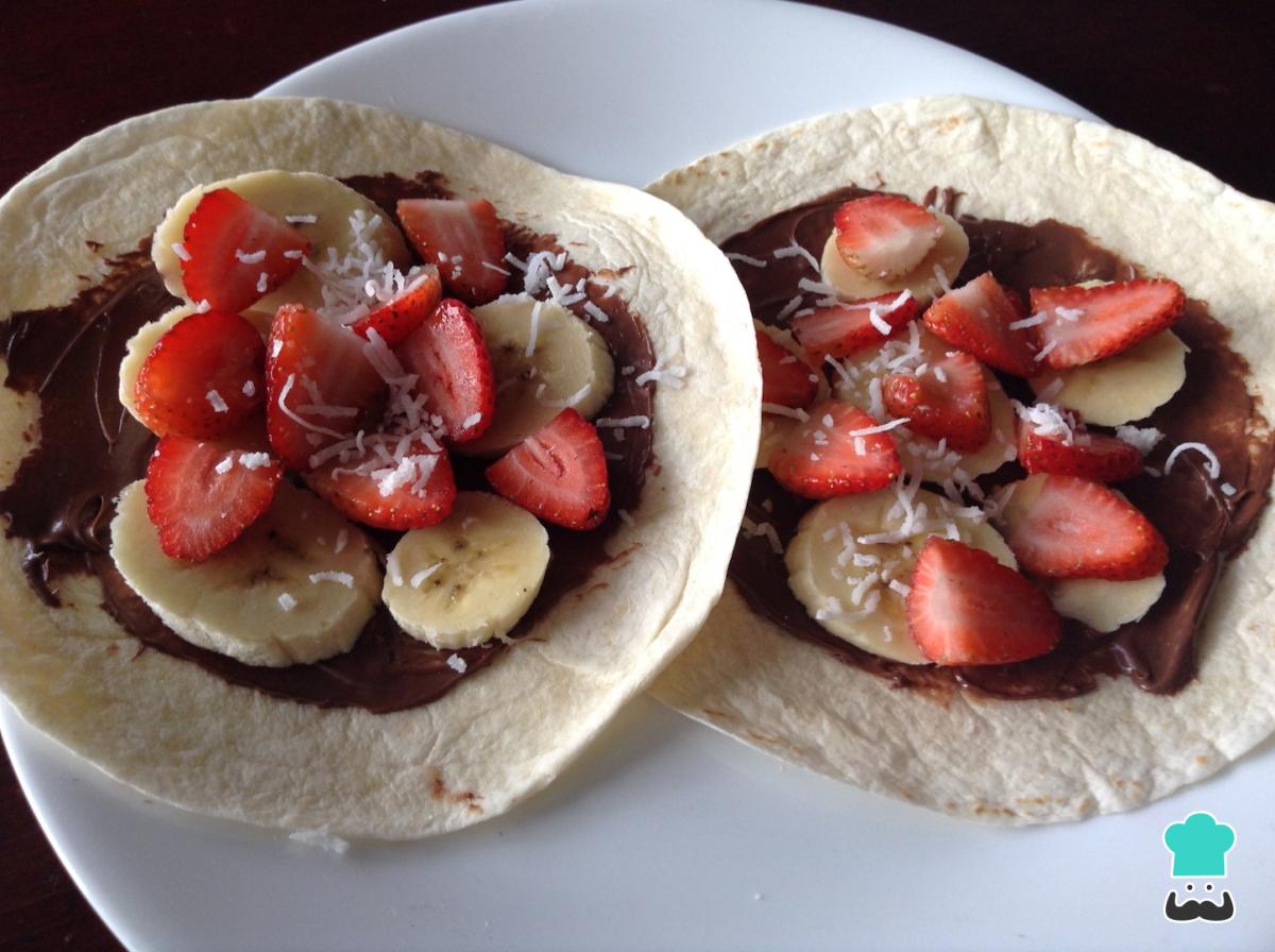 Receta de Pizza de Nutella y plátano