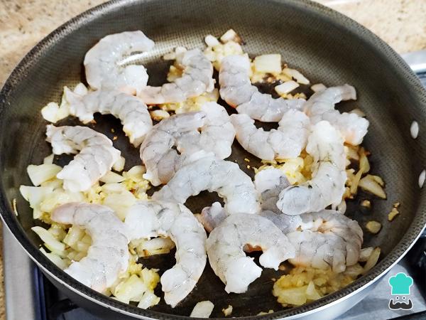 Receta de Camarones enchipotlados - Paso 3