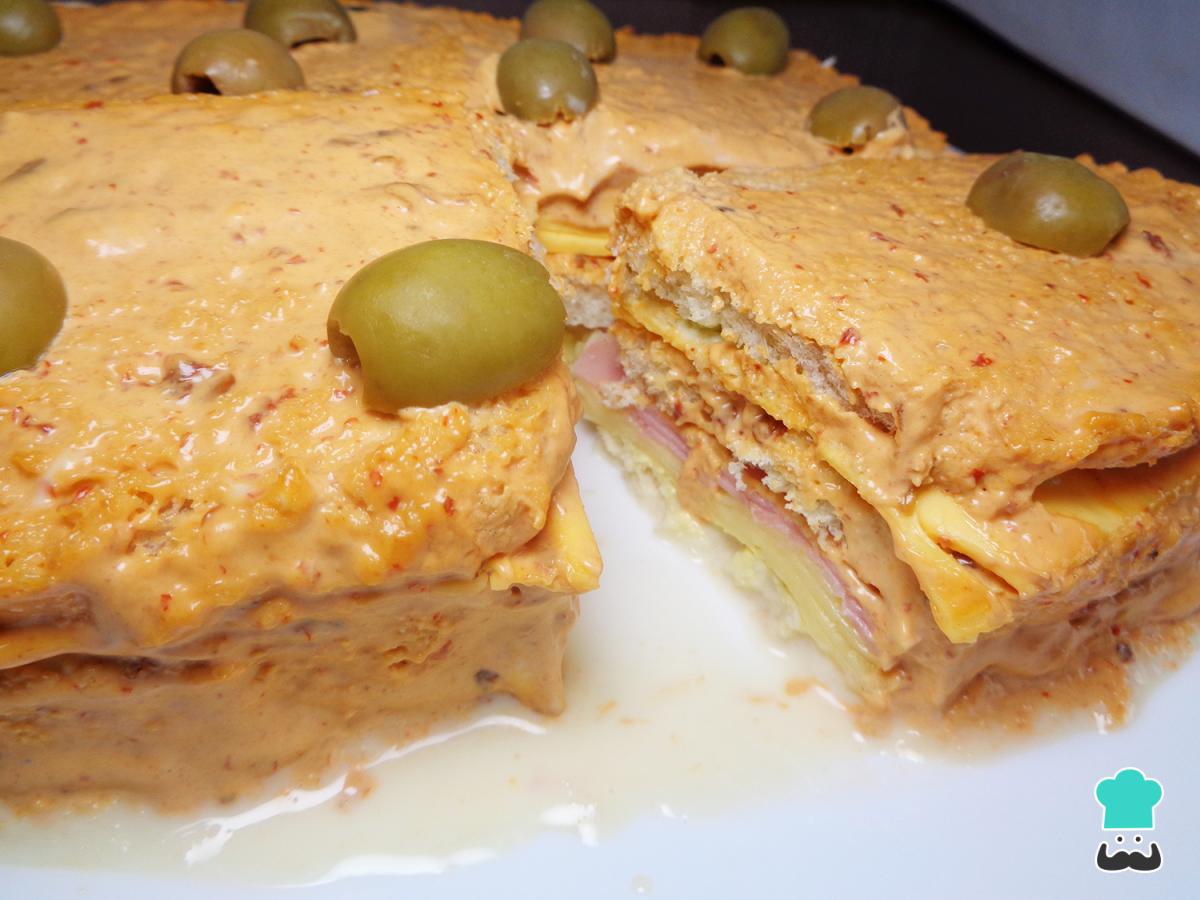 Receta de Sandwichón de jamón y queso