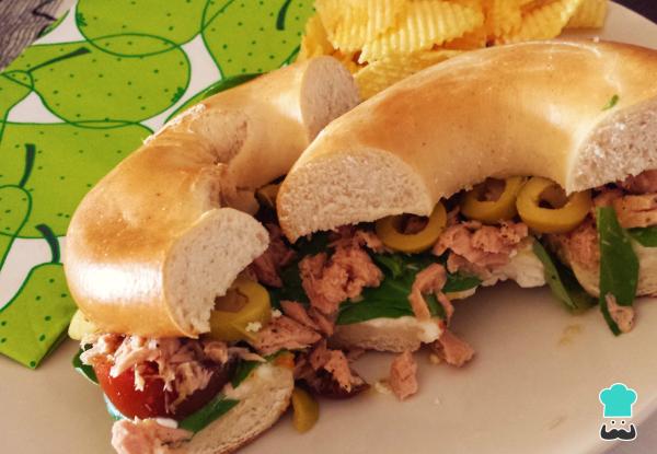 Receta de Bagel de atún light