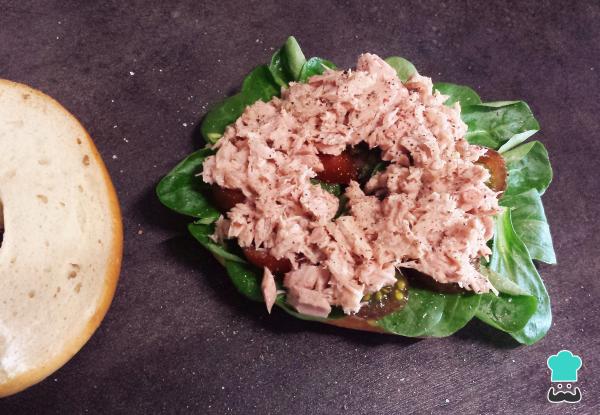 Receta de Bagel de atún light - Paso 5