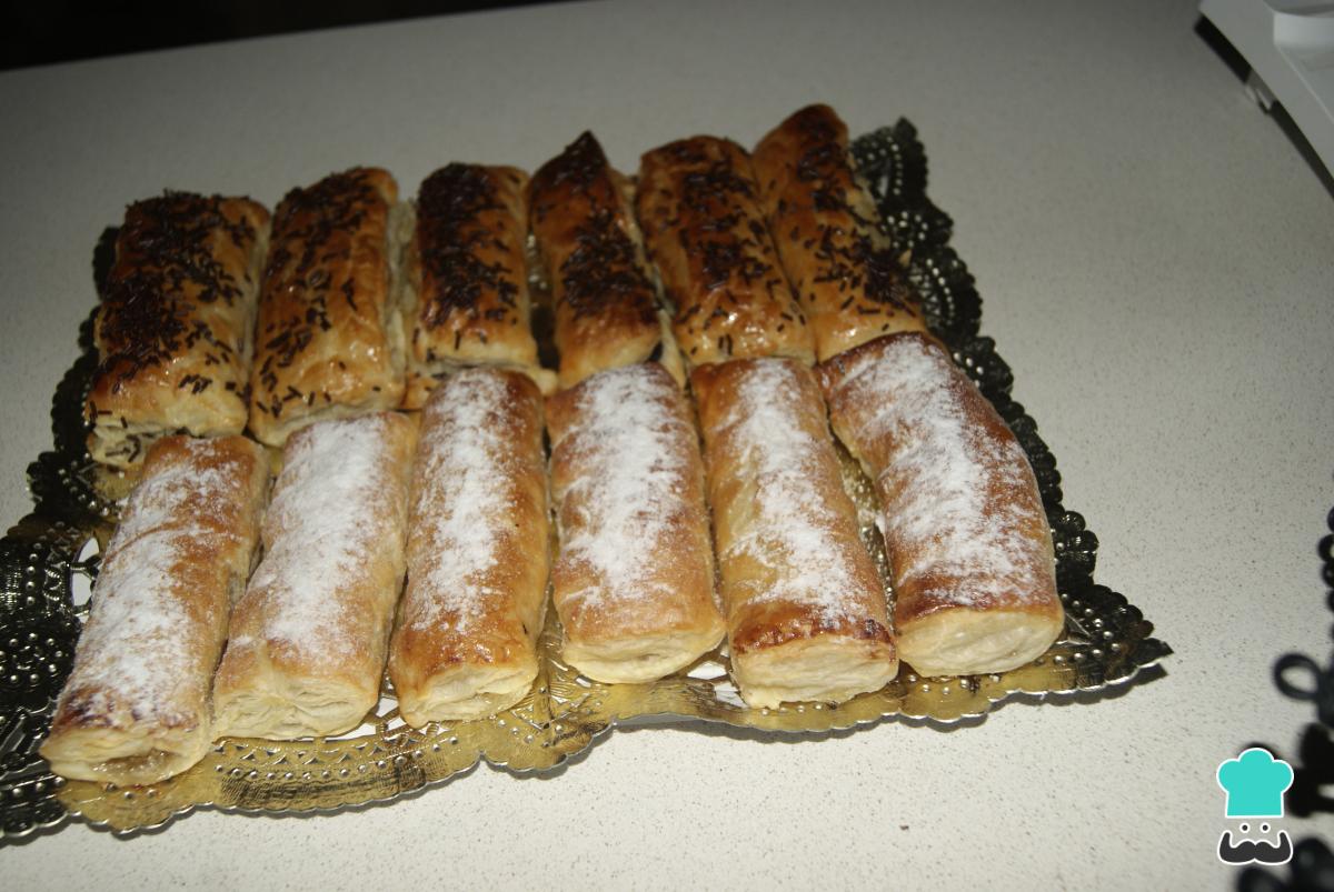 Receta de Cañas de hojaldre rellenas