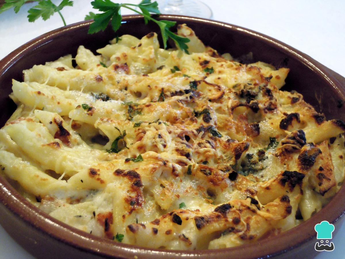 Receta de Macarrones con queso azul y bacon