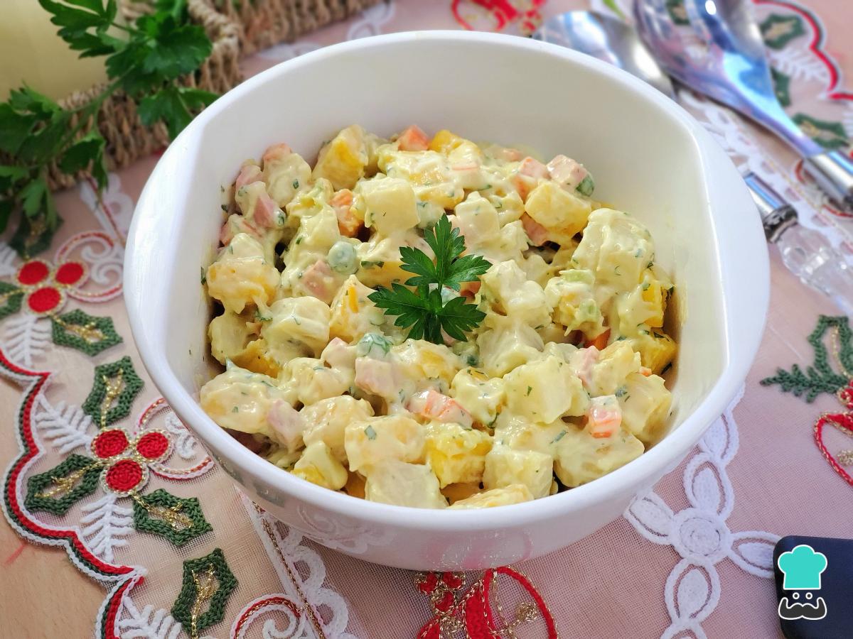 Receta de Ensalada blanca navideña