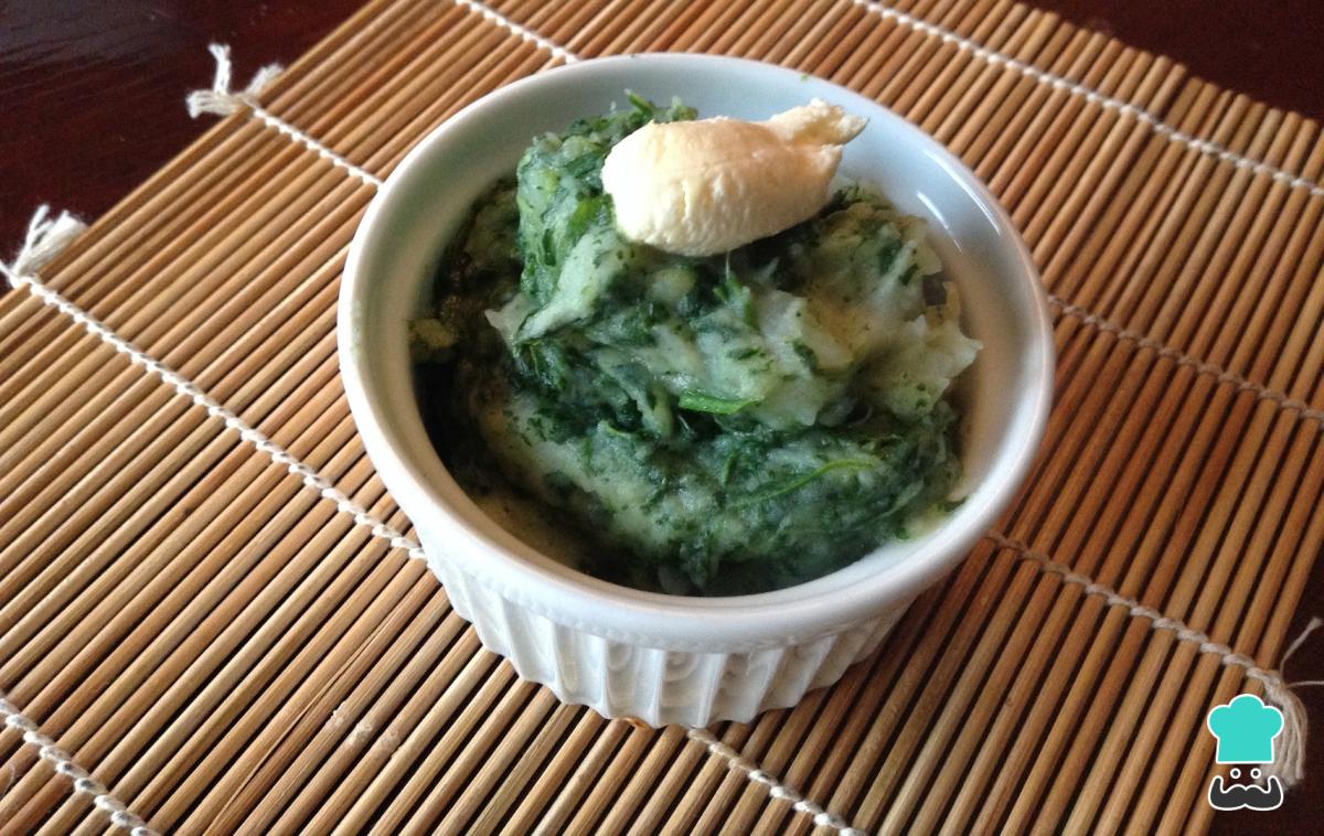 Receta de Puré de patatas y espinacas