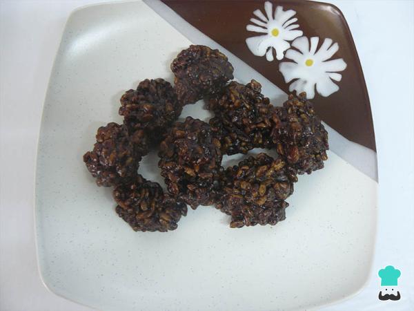 Receta de Rocas de chocolate y arroz inflado - Paso 6