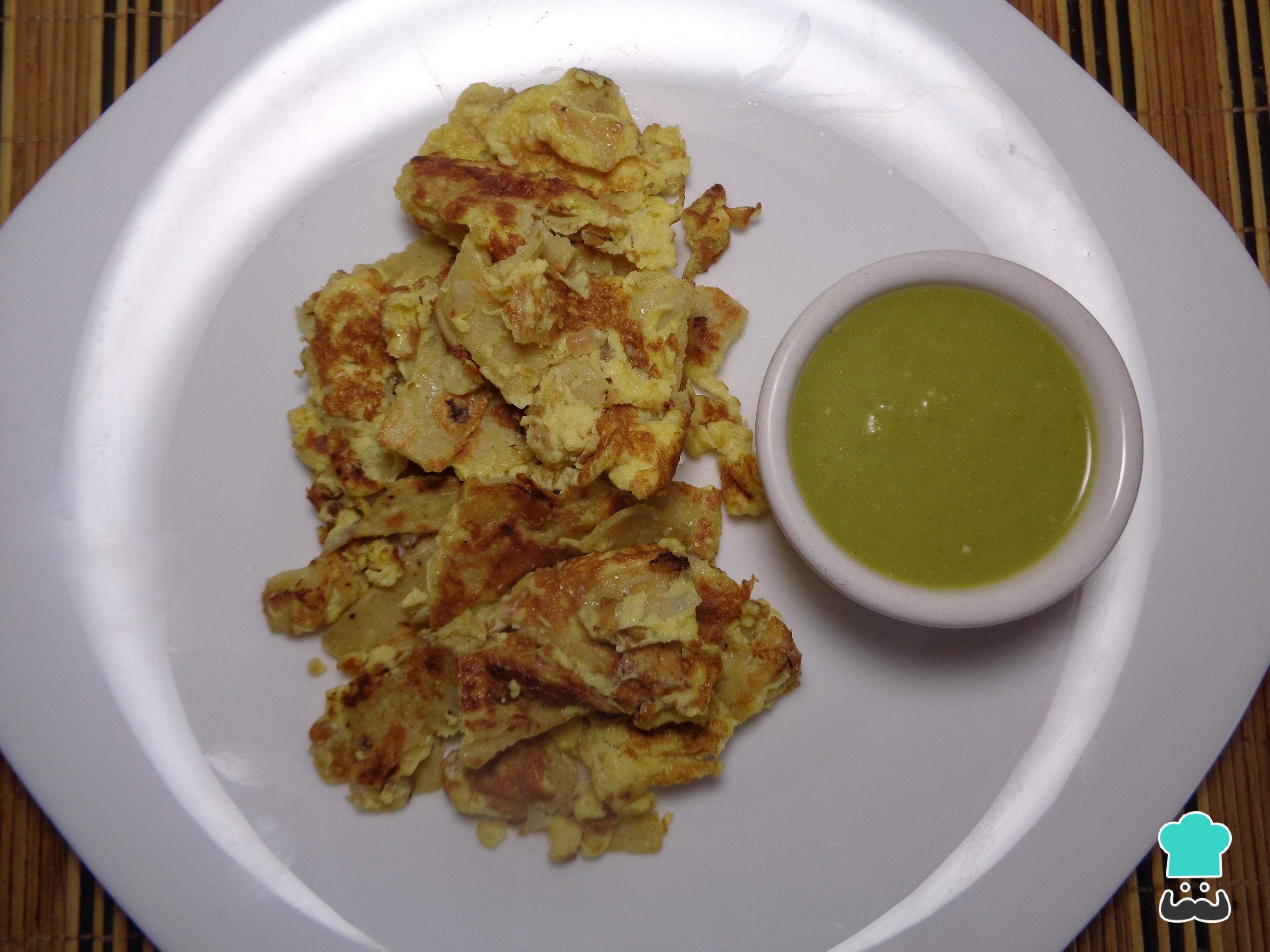 Migas con huevo a la mexicana Fácil