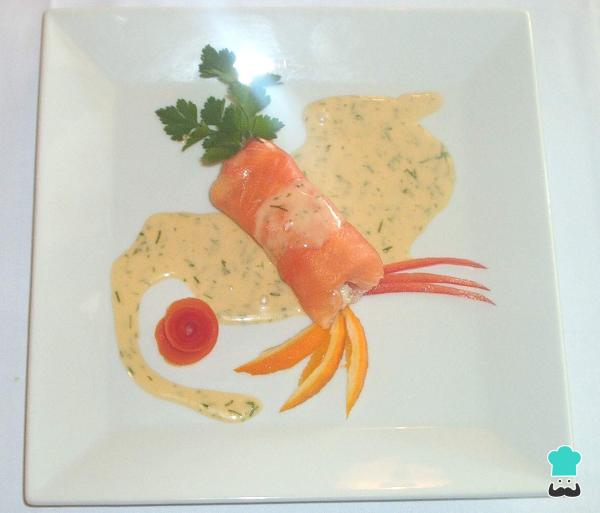 Receta de canelones de salmón