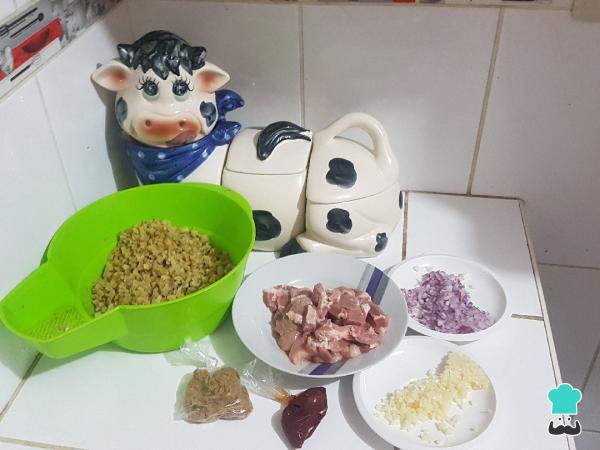 Receta de Carapulcra de chancho - Paso 1