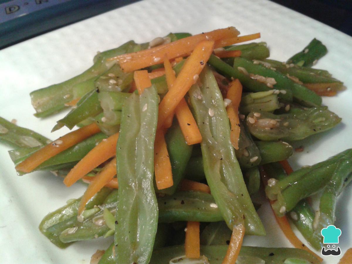 Receta de Judías verdes con jengibre