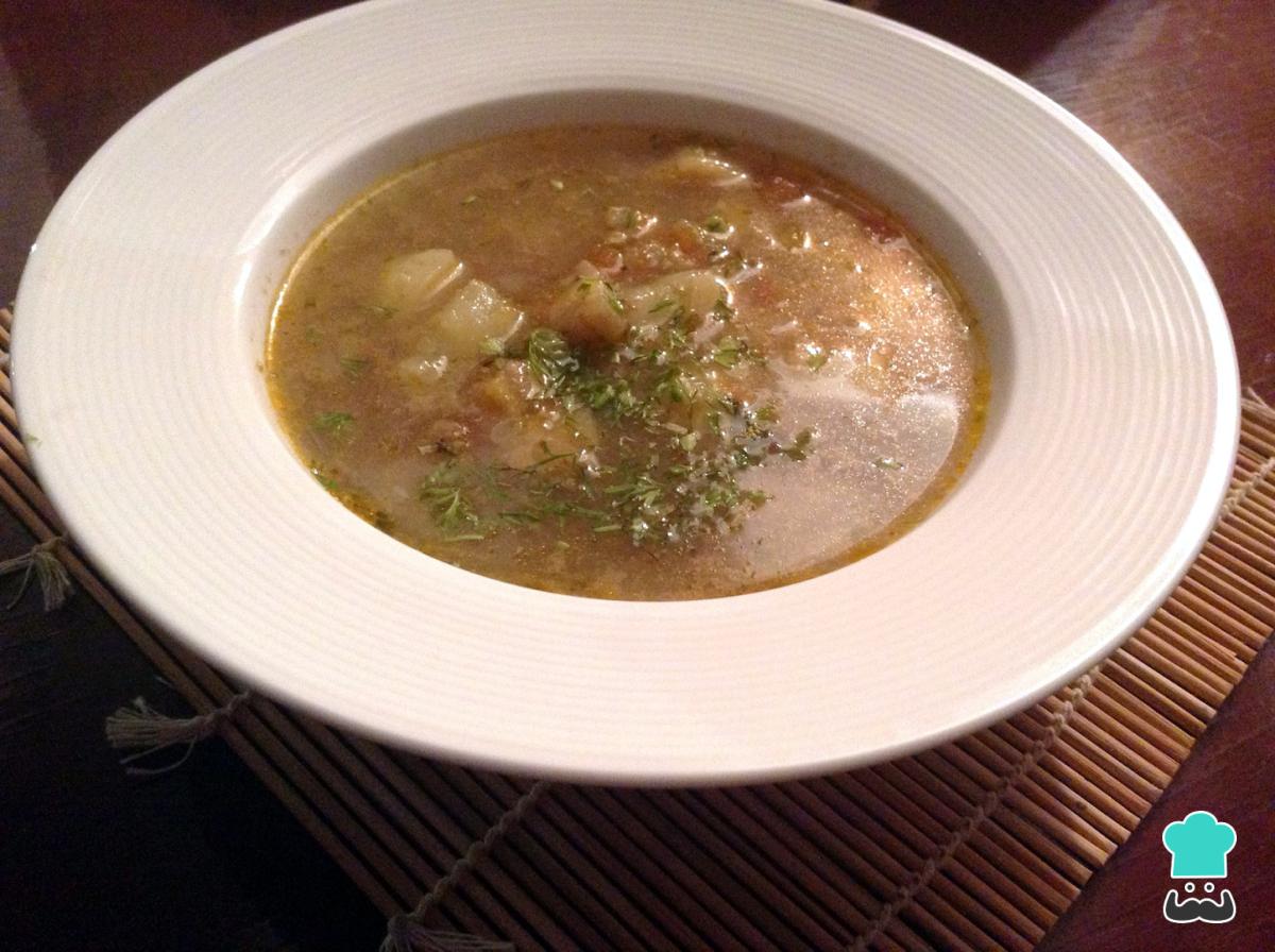 Receta de Sopa de colicero