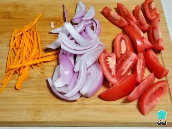 Receta de Lomito saltado de carne - Paso 2