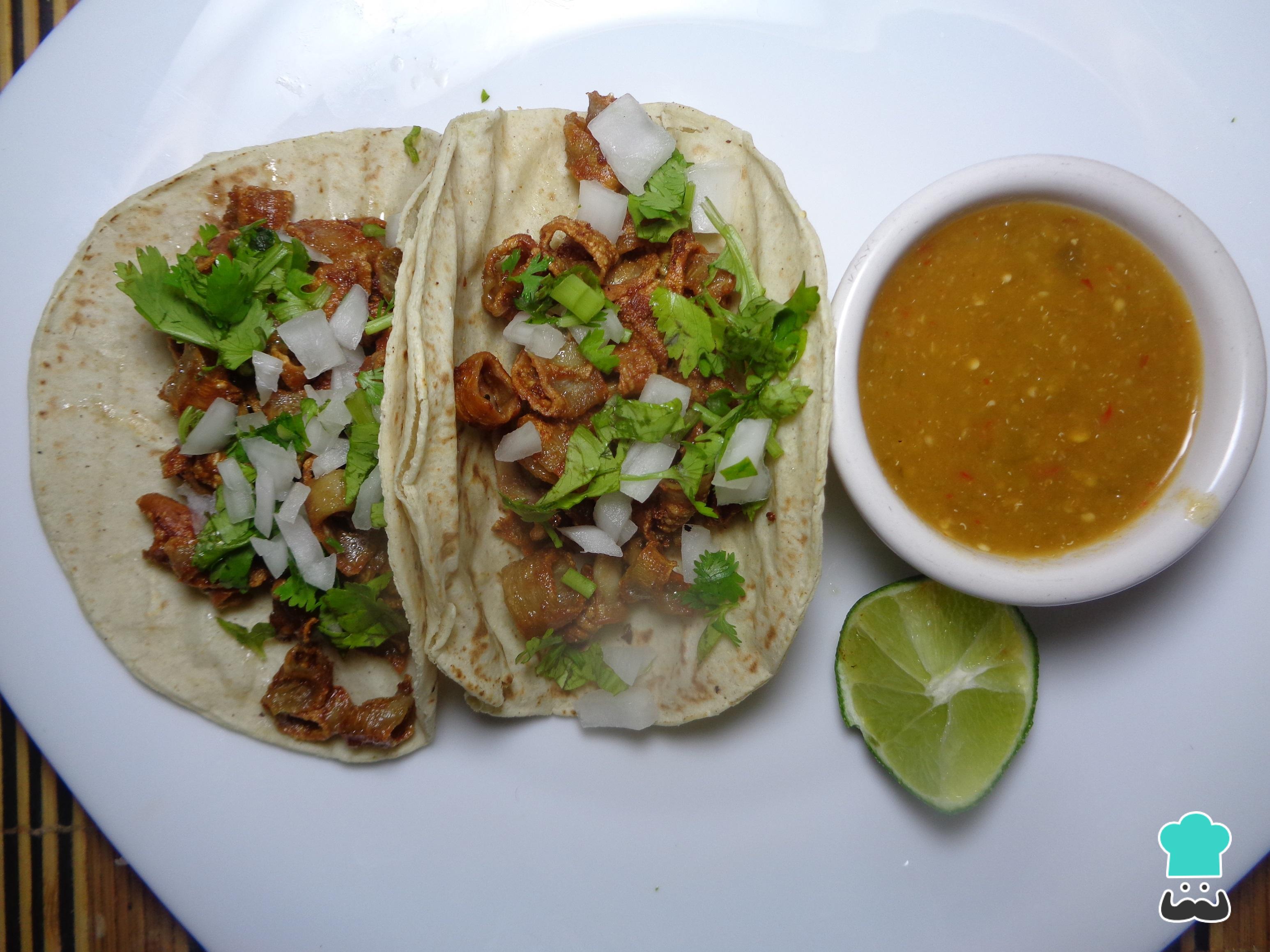 Tacos de tripa de res